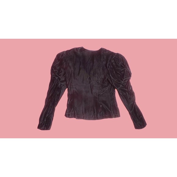 1990s. VICTORIAN Style SCOTT McCLINTOCK Velvet MUTTON Sleeve Jacket. Medium - Picture 4 of 12